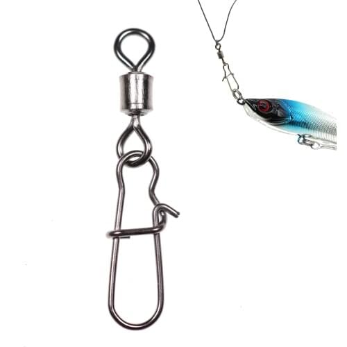 30/20pcs Saltwater Fishing Connector Rolling Swivel Interlock Pin Quick Snaps Clips For Fishing Lure Fishing Rigs Accessories