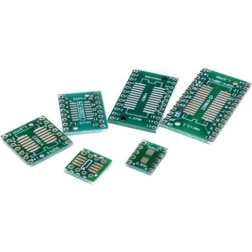 35pcs=7value*5pcs PCB Board Kit SMD Turn To DIP SOP MSOP SSOP TSSOP SOT23 8 10 14 16 20 24 28 SMT To DIP
