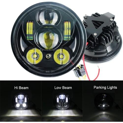 5.75" for Yamaha Bolt Raider Stryker SCR950 Warrior 5.75 inch Led Headlight with Bracket Hi Low Beam Parking Light