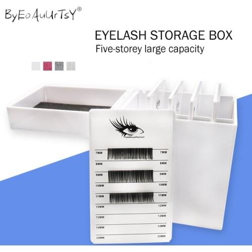 5 Layers Eyelashes Storage Box Acrylic Pallet Lash Holder Individual lash Volume Display Stand For Eyelash Extension Tool