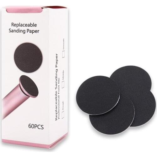 60PCS Replacement Sandpaper Discs Pad Sanding Paper for Electric Foot File Callus Hard Dead Skin Remover Foot Rasp Grinding Tool