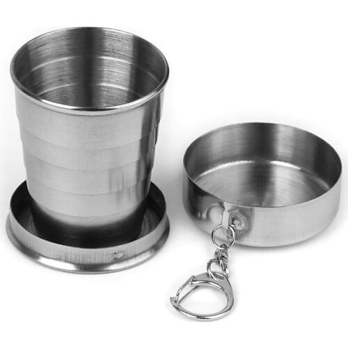 75ml Anti-rust Portable Camping Retractable Beer Water Cups for Hiking