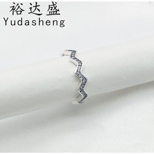 925 Silver Shimmering Zigzag Ring