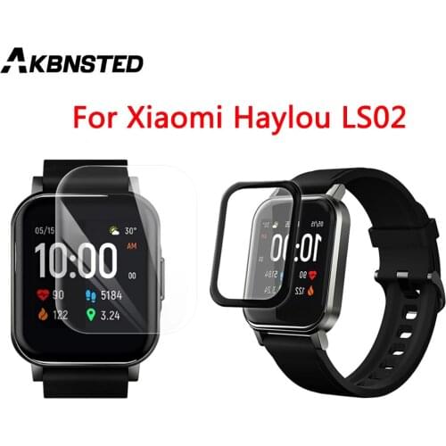AKBNSTED 2 Pcs 3D Screen Protective Film For Xiaomi Haylou LS05 TPU Scratch Proof Screen Film For Xiaomi Haylou LS02/LS01 Cover