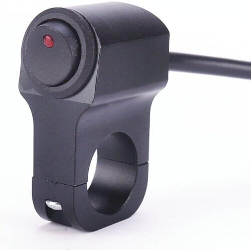 DC12V 10A 25MM Aluminum Waterproof Motorcycle Handlebar Headlight On/Off Switch with LED indicator light Motorcycle Accessory