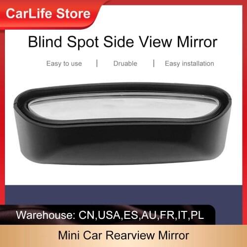 1 Pcs Mini Rearview Car Mirror Assitant Wide Angle Trapezoid Blind Spot Side Rear View Mirror Rain Shade Auto Accessories Hot