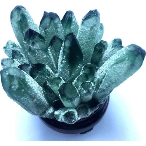 White Crystal Clusters, Green Ghosts, Which Are Good for Health and Can Expel Sickness and Blackness From The Body