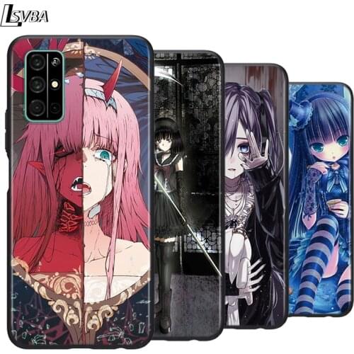 Dark Anime Girl Soft TPU Cover For Honor 20 30 20S 20E 30i 30S V20 V30 Lite Pro Plus 5G Phone Case Shell