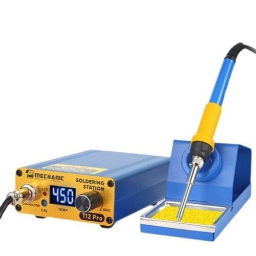 Mechanic Digital Soldering Station T12 Pro Intelligent Anti-Static Temperature Adjustable Phone Repair Welding Iron Fast Heating