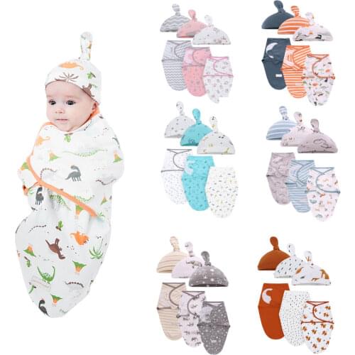 New Born Boy Girl Babies Sleeping Bags Newborn Baby Muslin Cocoon Swaddle Blanket Infant Cotton Sleep Sack Swaddle Wrap Up