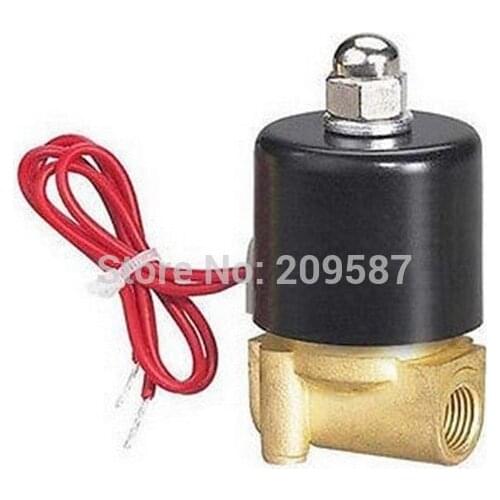 220V AC 1/4" Electric Solenoid Valve Water Air N/C Gas Water Air 2W025-08