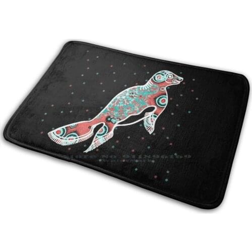 Greek Seal Mat Rug Carpet Anti-Slip Bedroom Entrance Door Mat Seal Mammal Marine Alonissos Sporades Skopelos Joancaornil Lesvos