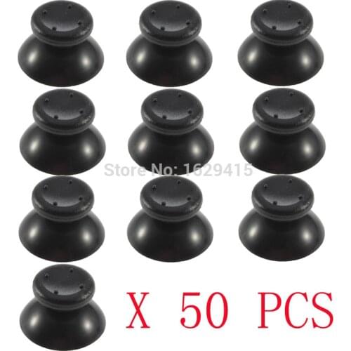 IVYUEEN 50 pcs for Microsoft Xbox 360 controller Black / Gray Analog Sticks Thumbsticks Joystick Cap Mushroom Head Grip Cover