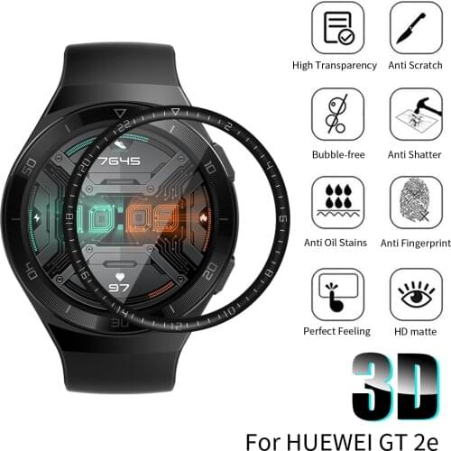 Curved hydrogel film For Huawei Watch GT2e 46mm Full Coverage Soft Film For Huawei GT2E Screen Protector 3D Soft Hydrogel Film