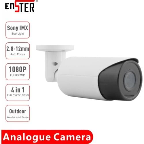 ENSTER TVI CVI CVBS AHD 2MP CCTV VIDEO Camera Starlight IMX307 Outdoor Weatherproof 2.8-12mm Varifocal Auto Focus Analogue Cam