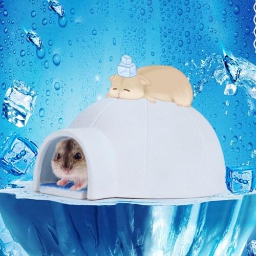 Summer Ceramics Durable Easy to Use Hamster Ceramic Cooling House Nest Sleeping Bed Ice Cushion Cooler Sweet Pig Sleeping Nest