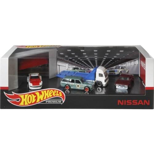 2020 Hot Wheels 1:64 Nissan garage fleet transport 4 cars Collector Edition Metal Diecast Model Race Car Kids Toys Gift
