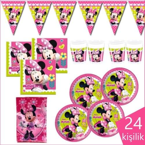 Minnie Mouse Süper Parti Seti 24 Kişilik