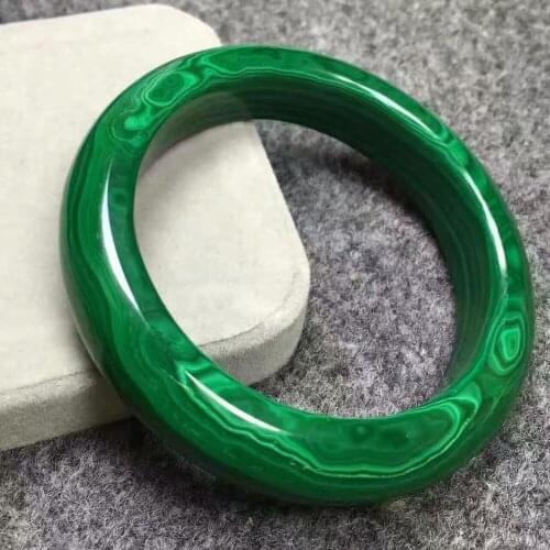 Genuine Natural Green Malachite Crystal Healing Stone Woman Fashion Bangle Innder Diamater 53mm AAAA