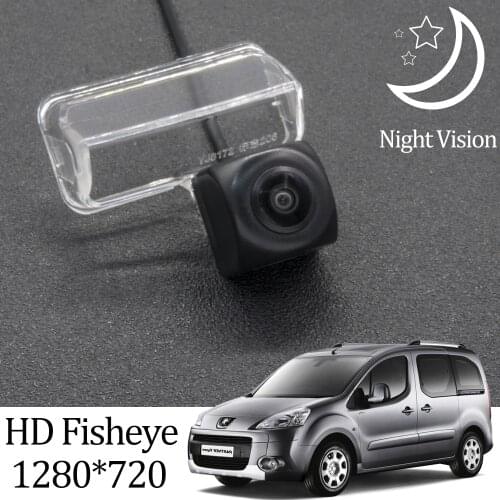Owtosin HD 1280*720 Fisheye Vehicle Rear View Camera For Peugeot Partner Tepee Car Backup Reverse Parking Monitor