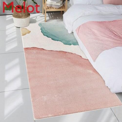 Personalized Pink Carpet Bedroom Full of Cute Bedside Blanket Carpet Mat Room Floor Mat bedroom decor rugs living room