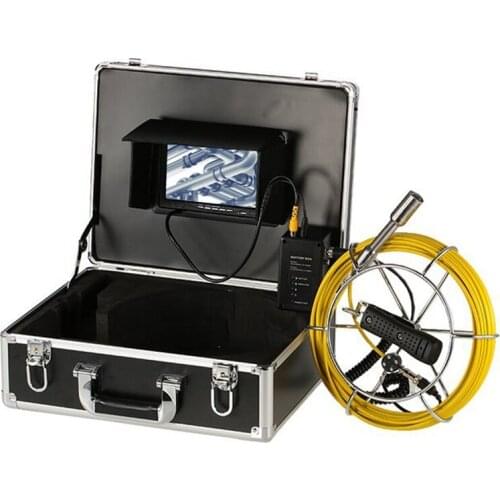 Hot 20M Cable Underwater Pipe Inspection Camera System 12Pcs White LED Lights 7 Inch Monitor Used for Pipeline Inspection