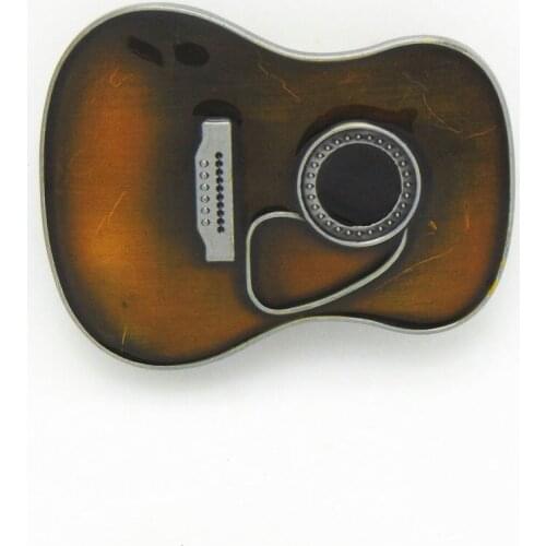 The cowboys of the west belt buckle theguitar music belt buckle fashion zinc alloy belt buckle with 4.0