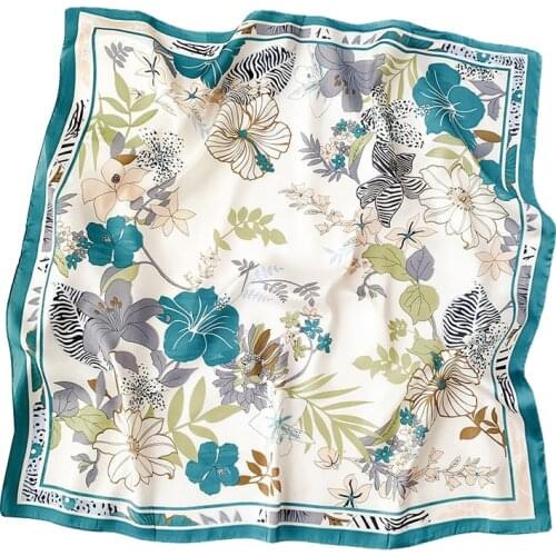 Silk Scarf Small Square Scarf Women 2021 New Printing Scarf Professional Bib Simple Scarf Shawl Wholesale Square Scarf