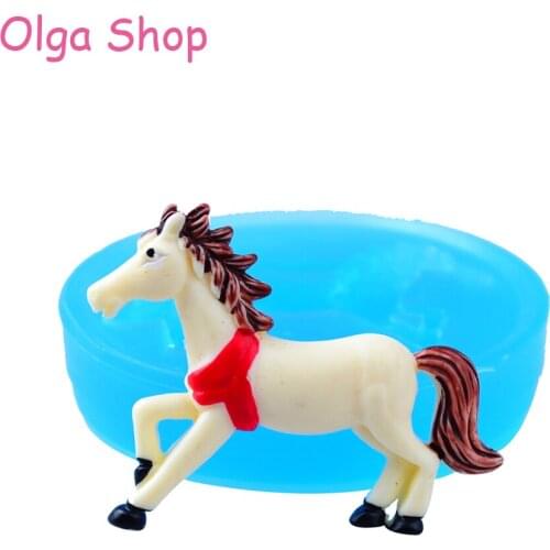 DYL130 33mm Horse Silicone Mold - Farm Animal Mold Sugarcraft, Fondant, Cake Decorating, Resin, DIY Handmade, Candle, Chocolate