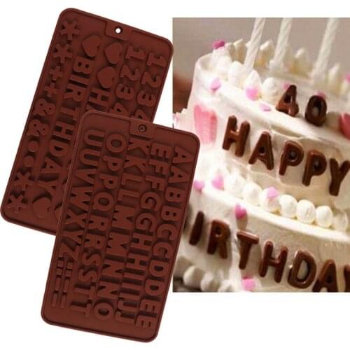 Numbers And Letters Chocolate Silicone Mold Fondant Cake Decoration Tool Mold Bakeware Chocolate Baking Pastry Tool Kitchenware