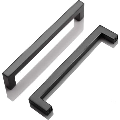 Nordic Black Cabinet Handles Knobs drawers cupboards wardrobe closet home kitchen accessory furniture Door T Bar Hardware Pull