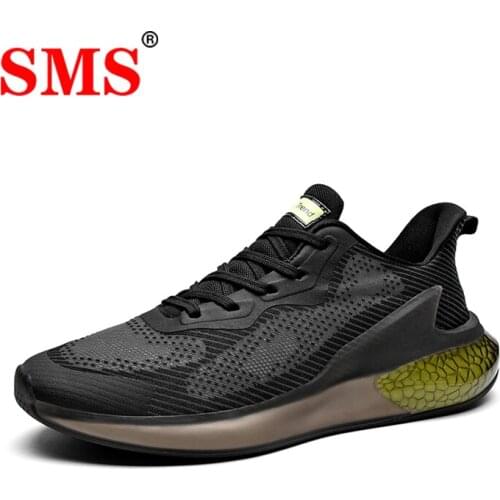 SMS New Men Shoes Running Shoes Jogging Sneakers Crystal Popcorn Underside Antiskid Breathable Sneakers Mesh Soft Sports Shoes
