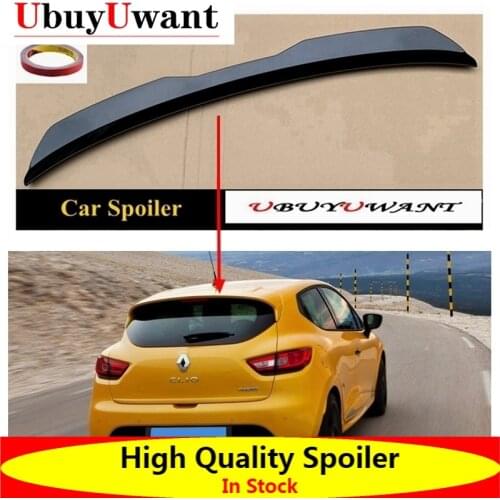 UbuyUwant Rear Roof Lip Spoiler For Renault Clio 4 IV Hatchback Spoiler 2012-2019 Spoiler ABS Universal Car Tail Wing Decoration