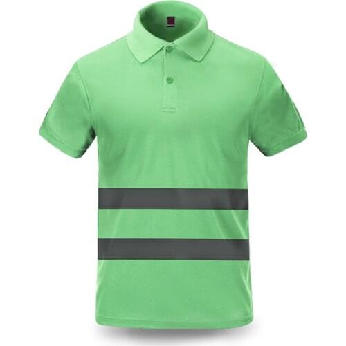 Reflective Speed Dry POLO Shirt T-shirt Construction Safety Clothing Short-sleeved Riding Advertising Workwear Reflective Vest