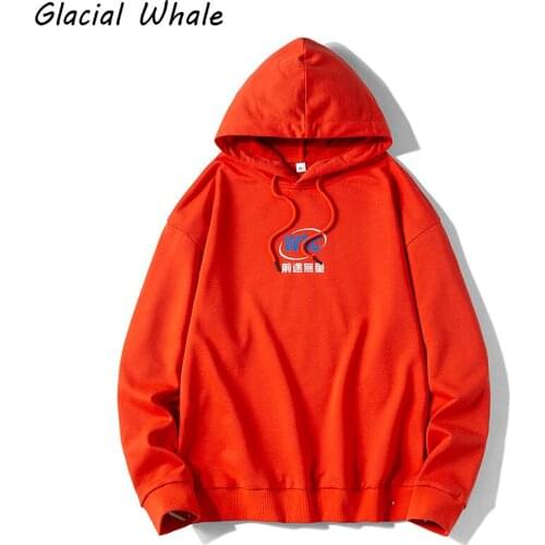 GlacialWhale Mens Hoodies Men Harajuku Spring Print Sweatshirt Japanese Streetwear Oversized Casual Red Hoodie Men Sweatshirts