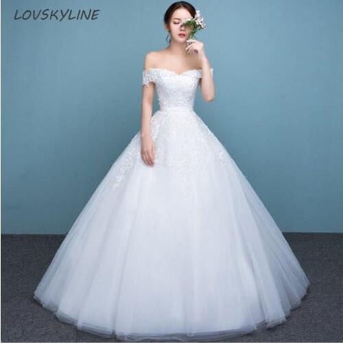 Vintage Lace Beads Boat Neck Vintage Wedding Dress Plus Sizes Ball Gown Robe de Mariee Vestido De Noiva