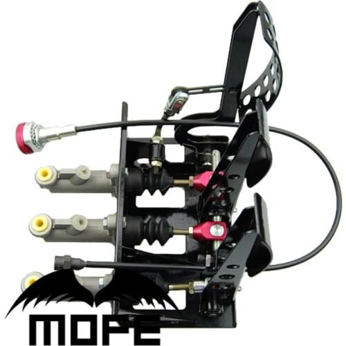 MOFE High Quality Products 0.625 inch Pedal Box Floor Mounted Hydraulic Clutch With Balance Dash Adjuster+3 Plastic oil tank