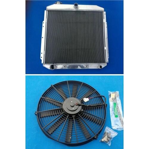 High Performance Aluminum Alloy Radiator & FANS For FORD PICKUP F350 F250 F100 FORD Engine 1953-1956 1953 1954 1955 1956
