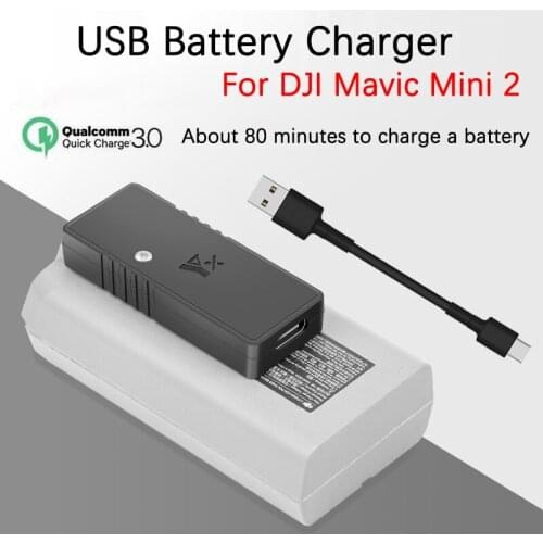For DJI Mavic Mini 2 Drone Battery USB Charger WIth LED Charging Indicator Battery Charging Hub QC3.0 Quick Charging Accessories