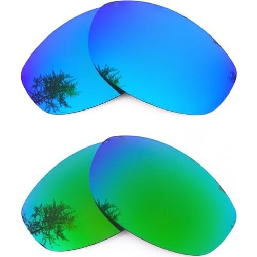 Ice Blue Mirrored & Green Mirrored Polarized Replacement Lenses for X Metal XX Frame 100% UVA & UVB