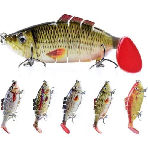 1Pcs 6 Segment Multi Jointed Swimbait 10cm16.5g Fishing Lures Wobbler T Tail Sinking Minnow Artificial Bait for Bass