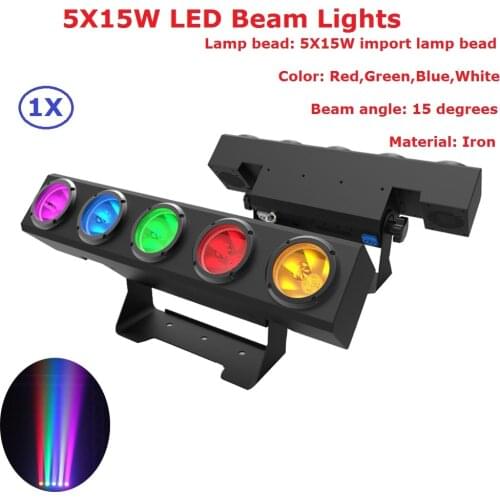 1Pcs/Lot LED Bar Lights 5X15W RGBW Quad Color LED Stage Beam Lights With 4/11/20 DMX Channels For Dj Disco KTV Nightclubs