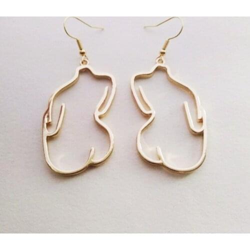 10 pair /lot fashion human body contour alloy texture body figure anime earrings for women