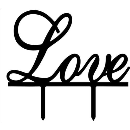 100pcs/lot Creative Love design wedding cake inserted card Wedding Cake Topper Party Cake Decorations