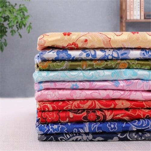 150 cm width imitation silk satin brocade jacquard pattern garment fabrics for sewing cheongsam and kimono material