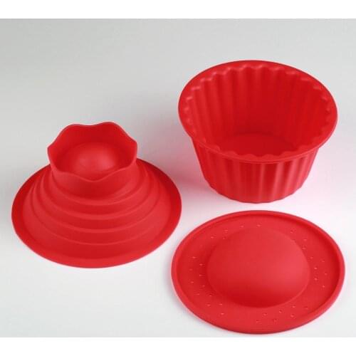 2017 Household Silicone Giant Cupcake Mold,3 PCS Big Top Cupcake Silicone Mould Heat Resistant Kitchen Bake tools Baking Maker