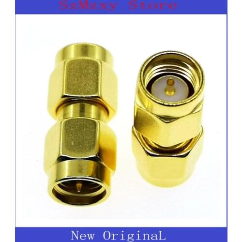 5PCS 10PCS RP-SMA SMA Male Plug to Male Plug RF Coax Adapter convertor Straight goldplated RP-SMA-50KK