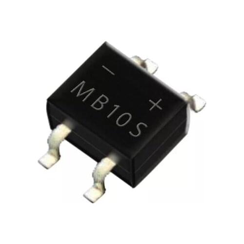 50Pcs MB10S 0.5A/1000V Diode Rectifier Bridge SOP-4
