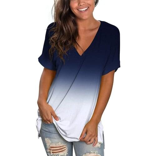 Fashion summer Womens tunic V-neck Printing Vintage blouse tops for women Short Sleeve Loose shirts casual chemise femme блузки