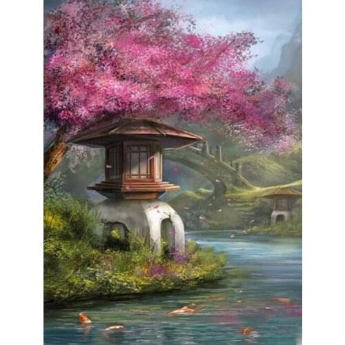 C08633 11CT/14CT/18CT/25CT/28CT oil street patterns Counted Cross Stitch DIY Cross Stitch Kits Embroidery Needlework Sets